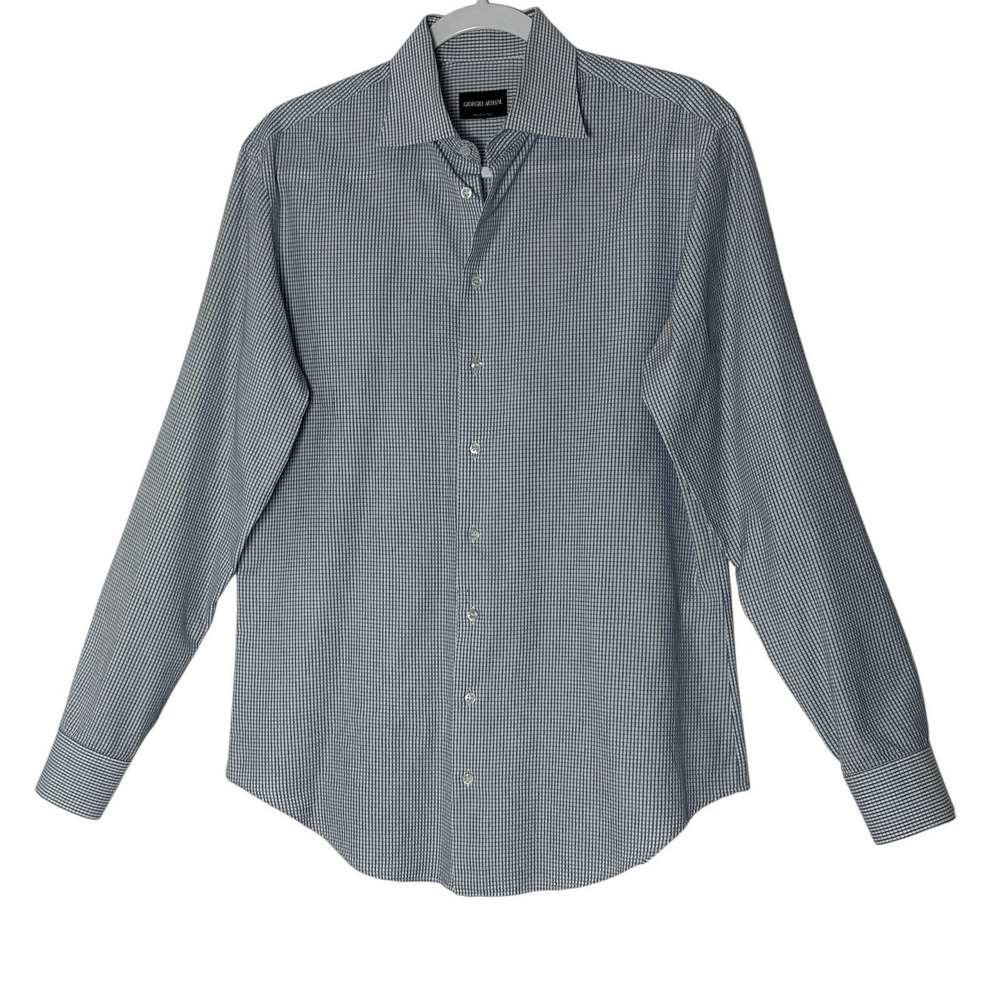 Giorgio Armani Shirt‎ Men's 39 / 15.5 Cotton Long Sleeve Button Up Career Flaw